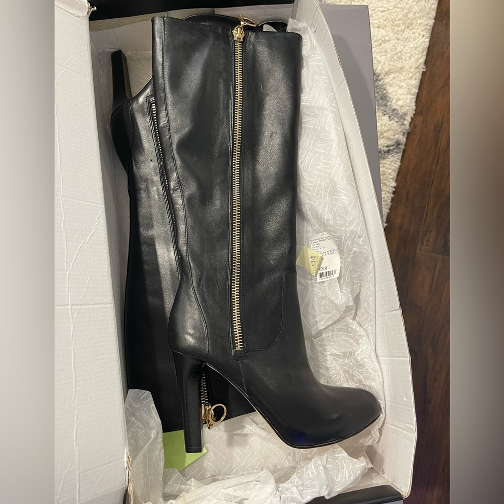 Inc black heeled boots